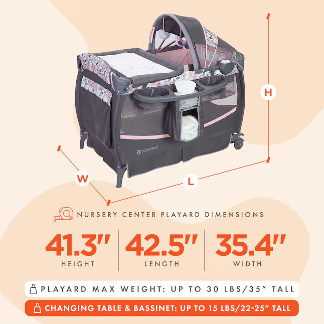 4-in-1 Bassinet Changing Table and Pack-n-Play